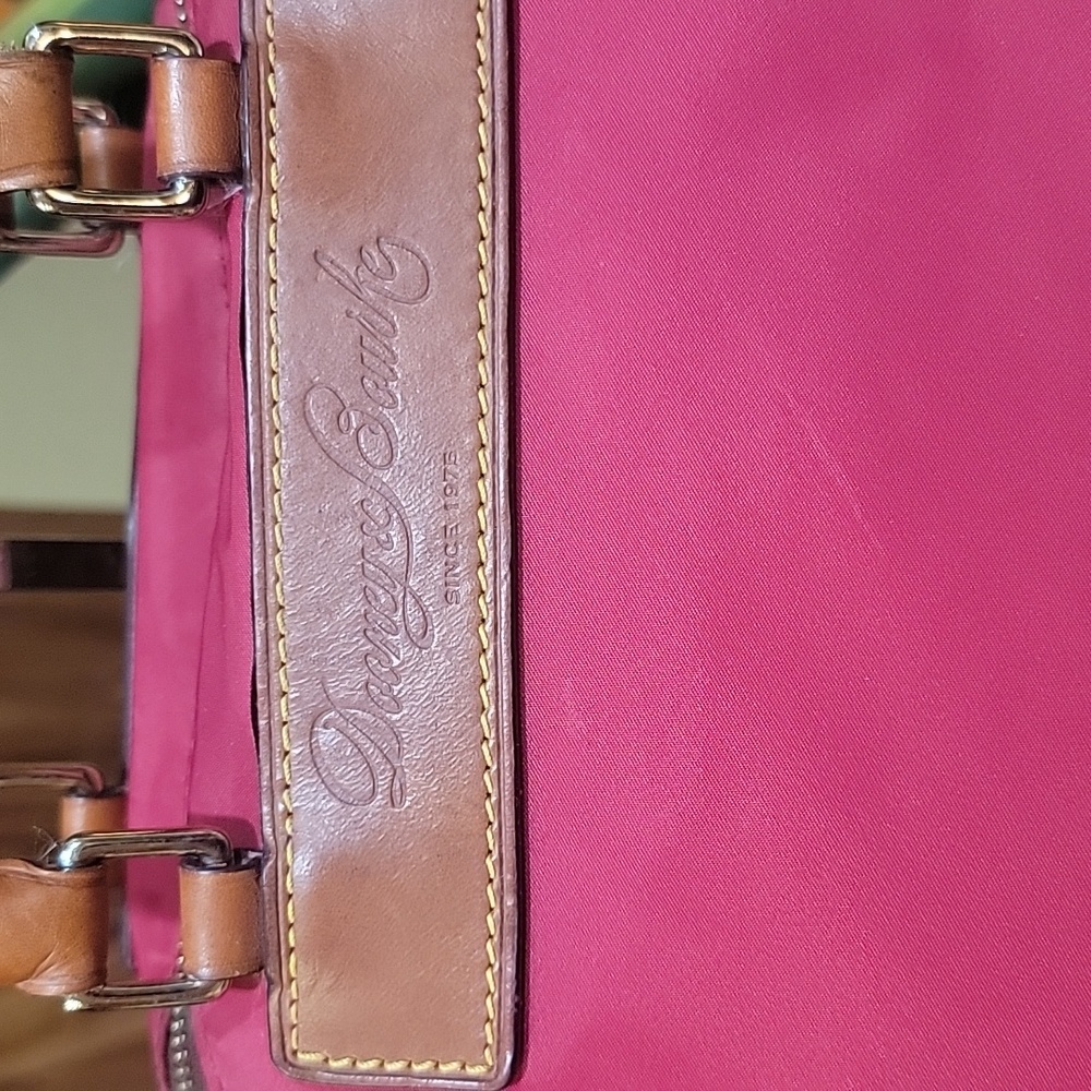 DOONEY & BOURKE RED NYLON SATCHEL TOTE - Picture 4 of 12